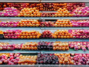 various fruits for sale at a grocery store